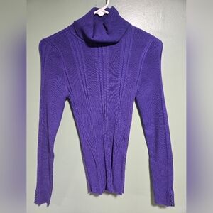 St. John's Bay Purple Cowl Neck Sweater